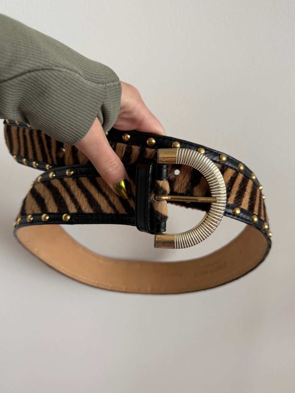 Streets Ahead Animal Print Studded Belt